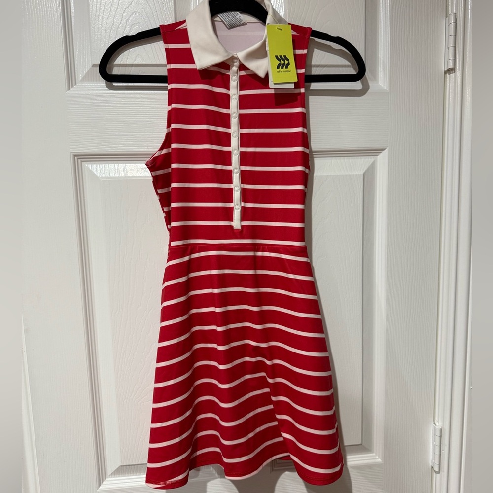 All In Motion - Women's Knit Polo Active Dress - All In Motion Red Red XS NWT - Picture 3 of 9
